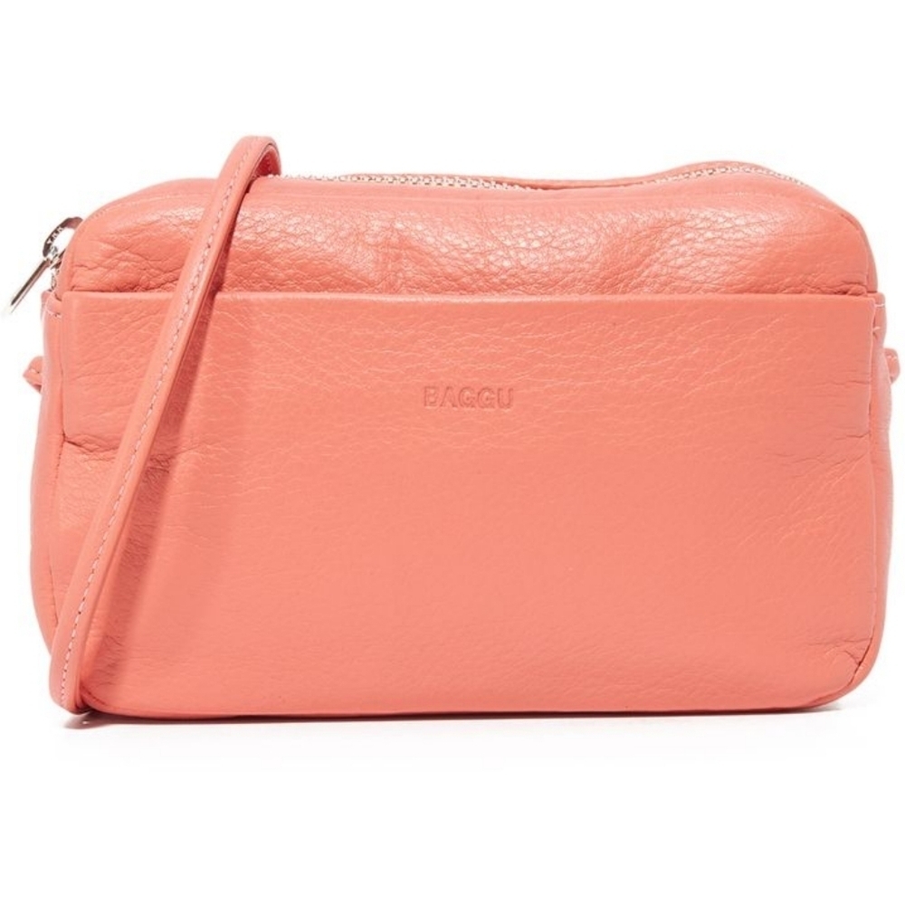 BAGGU 'Mini' Melon Leather Crossbody